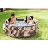 Jacuzzi Inflable de PVC de Alta Calidad para Exteriores con Hidromasaje, Piscina de Spa Familiar Portátil con Construcción Drop Stitch