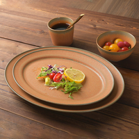 Vaisselle en porcelaine ensemble d'assiettes en céramique pour la maison ensemble de vaisselle dorée assiettes à manger fines assiettes à soupe en céramique modèle européen coloré