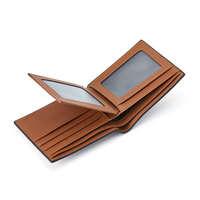 Portefeuille à trois volets en cuir pour hommes, porte-cartes de luxe, coffret cadeau