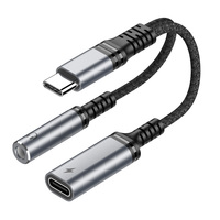 Convertidor de Tipo C a OTG, Adaptador de Audio de 3.5 mm, Carga Rápida, Adaptador de Altavoz Multifuncional OTG Aux para Computadora e Impresora