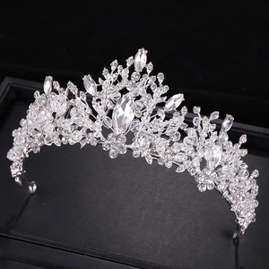 Diadema de Cristal Blanco Brillante <span class=keywords><strong>para</strong></span> Novia, Tiara de Metal con Pedrería <span class=keywords><strong>para</strong></span> Novias, Corona de Aleación <span class=keywords><strong>para</strong></span> <span class=keywords><strong>Boda</strong></span>, Corona Personalizada - Product Image 1