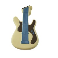 Bola Penghilang Stres Bentuk Gitar Logo Kustom, Gitar Elektrik, Pereda Stres, Mainan Penghilang Stres, Bola Stres