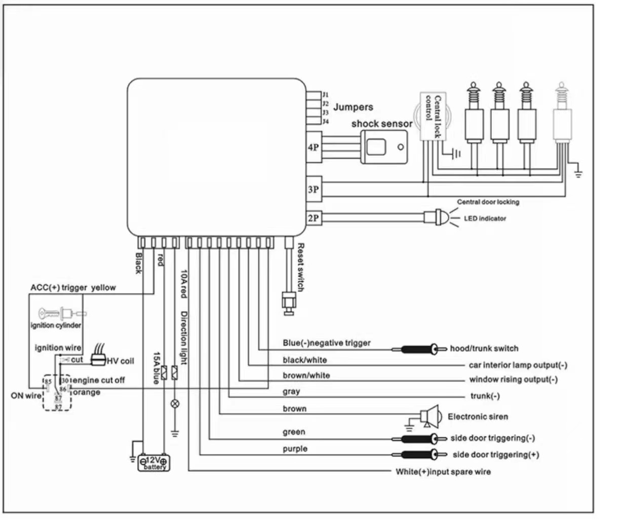 Small Anti-theft Car Multi-Voice Reminder Loudspeaker Speaker