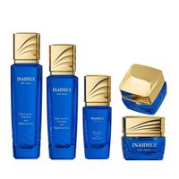 Ensemble de cosmétiques de luxe en verre, emballage personnalisé, flacon givré, pot, tonique, lotion, essence, sérum, crème, bouchon à vis, logo personnalisé