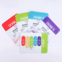 Sachet d'échantillon cosmétique personnalisé avec logo, imprimé en héliogravure, doublé MOPP/VMPET/PE, résistant à l'humidité, scellé sur 3 côtés, pour masque facial et soins de la peau