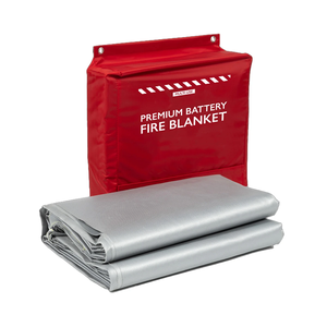 Couverture anti-feu premium - Résistance à <span class=keywords><strong>la</strong></span> chaleur 550°C, certifiée CE, enduite <span class=keywords><strong>de</strong></span> silicone, équipement <span class=keywords><strong>de</strong></span> survie d'urgence pour situations à haut risque - Product Image 1