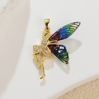 Nouveau style, collier pendentif papillon féerique de luxe léger, élégant, avec aile de cigale, accessoire créatif, chaîne de collier