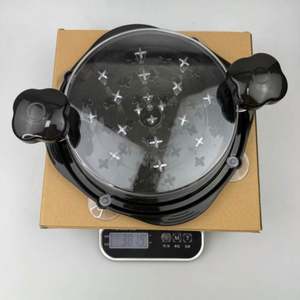 Broyeur à poulet rond avec base antidérapante en plastique durable et couvercle transparent facilement nettoyable - Product Image 4