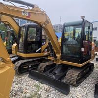 Excavatrice d'occasion en bon état, belle apparence, 5,5 tonnes, performances excellentes, prix bas, Cat 305.5
