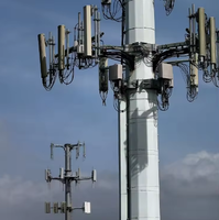 Tour de télécommunication monopode OEM 15M 20M 25M galvanisée à chaud, à tube unique, haute résistance au vent, pour couverture de signal