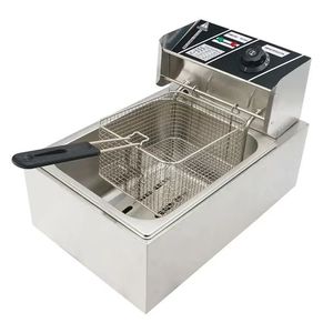 Electric Commercial Counter Top Portable 6L 2500w Stainless Steel Single <strong>Chips</strong> Frier Oil Deep Fat <strong>Fryers</strong> for Restaurant - Product Image 1