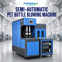 Machine de soufflage par étirage de bouteilles en PET semi-automatique contrôlée par PLC, motorisée, pour bouteilles d'eau, 220V/380V