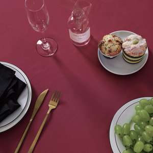 婚宴涤纶桌罩弹力桌布派对酒店餐厅圆形桌布 - Product Image 2