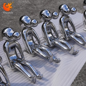 Thép không gỉ gương bong bóng-thổi hình điêu khắc, không gian thương mại nghệ thuật cài đặt, Mall & khách sạn cảnh quan trang trí nội thất trang trí - Product Image 2