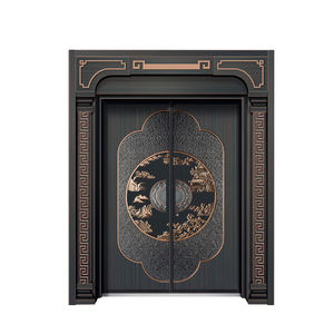 Porte en aluminium moulé écologique au design moderne et spacieux, très durable, personnalisable, isolant efficacement le bruit pour les entrées d'appartements - Product Image 2