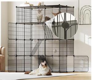 4 Tier Metal Wire Mesh Large Capacity Indoor Outdoor Cat <strong>Cage</strong> Playpen Small Pet House for Rabbit Guinea Pigs <strong>Ferrets</strong> Hamsters - Product Image 3