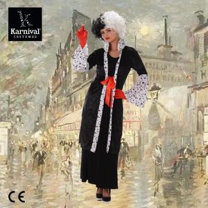 بيع بالجملة ODM <span class=keywords><strong>Madame</strong></span> DeVil بدلة عائلية هالوين كرنفال تنكري زي تلفزيون شعبي ومستوحى من الأفلام يشمل شعر مستعار وقفازات - Product Image 1