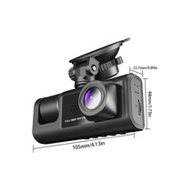 Caméra de tableau de bord IPS HD 1080P de haute qualité avec enregistreur de conduite de voiture à Vision nocturne à 3 lentilles