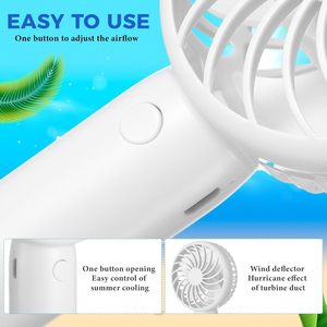Wholesale Portable High-Speed Mini <b>Fan</b> <b>Rechargeable</b> USB <b>Handheld</b> Pedestal Three Wind Speed Options Spanish Support for - Product Image 4