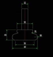 Fresa de doble punta para carpintería, con vástago de 1/2 pulgada, con punta de diamante PCD, para fresado de tiradores de armario y acabado brillante