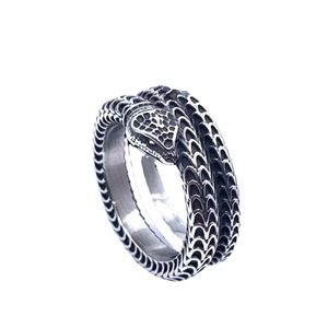 Snake King <b>Ring</b> <b>Men</b> Stainless Steel Animal Snake Design Fashion Jewelry Gift Retro <b>Silver</b> 216012 - Product Image 1