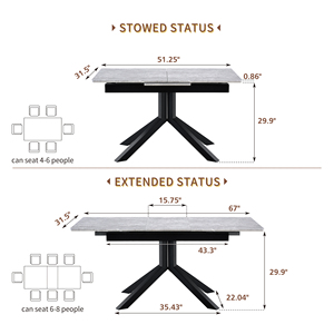 Modern Square <b>Dining</b> Table with Light Gray <b>Painted</b> MDF Top and Sturdy Geometric Metal Legs <b>Dining</b> Room Furniture 4 Seater - Product Image 5
