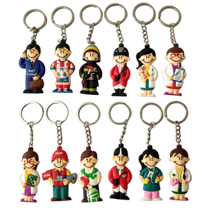 Quà Tặng Hot Bán Custom made DIY trống Anime Charms Keychain sang trọng 2D 3D thăng hoa Silicone Anime PVC Keychain - Product Image 1