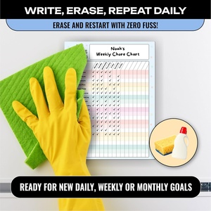 Bảng biểu đồ khuyến khích xóa khô từ tính | phần thưởng và theo dõi nhiệm vụ cho trẻ em và người lớn | hành vi và mục tiêu tổ chức cho nhà, - Product Image 2