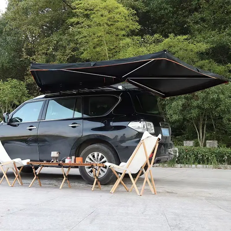 Алюминиевый твердый корпус автомобиля 270 градусов сбоку свободно стоящий навес на крыше палатка для 420d Оксфорд 4x4 грузовой автомобиль боковой тент