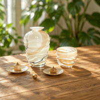 Bouteille diffuseur de parfum en verre cylindrique écaille de tortue vide, avec bouchon couronne, pour huiles parfumées d'intérieur, vente directe usine