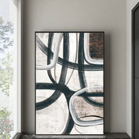 Cadre photo PS rectangulaire moderne noir sur mesure pour affiches murales européennes, décoration intérieure, toile peinte