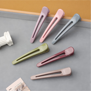 Pinzas de Pelo Coreanas con Diseño Hueco en Forma de Pico de Pato, Color Crema Brillante, Pinzas Lindas para Flequillo para Niñas, Lindas y Versátiles, Perfectas para Uso Diario y <span class=keywords><strong>Citas</strong></span> - Product Image 1