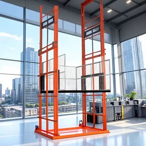 <span class=keywords><strong>Lift</strong></span> Barang Listrik Vertikal 6m 1000kg, Elevator Kargo Kecepatan Tinggi dengan Rel Pemandu, untuk Konstruksi Bangunan - Product Image 2