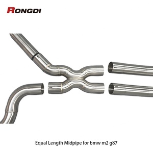 ท่อไอเสียกลางขนาด 2.75 นิ้ว ความยาวเท่ากัน สำหรับ BMW M2 G87 ปี 2021-2024 เครื่องยนต์ 3.0T S58B30A ผลิตจากสแตนเลส 304 - Product Image 4