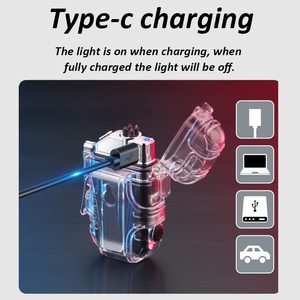 ไฟฉาย LED พกพาอเนกประสงค์ขนาดเล็ก ชาร์จ USB ได้ ใช้เป็นพวงกุญแจ กันน้ำ ใช้กลางแจ้ง พร้อมไฟแช็ก - Product Image 2