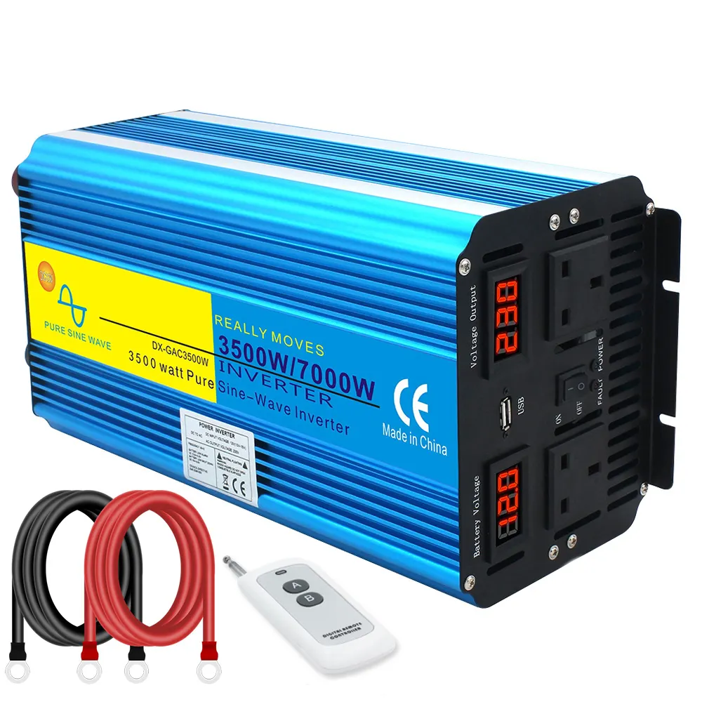 3.5kva 7kva DC 12V a AC 220v 230V 240v Inversor elétrico de onda senoidal pura