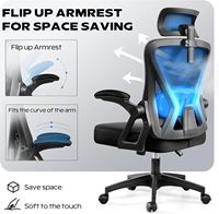 Chaises de bureau en maille à dossier haut E-sports avec soutien lombaire réglable Chaise de bureau économique Chaise de bureau d'ordinateur Gris foncé