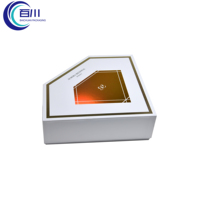 Caja de Regalo Personalizada Premium en Forma de Diamante con Impresión de Logotipo, Caja de Embalaje Rígida para Frascos de Perfume, Aceite, Cosméticos, Maquillaje y Productos para el Cuidado de la Piel