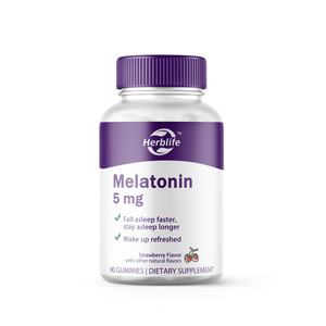 Gummies à la mélatonine à vente chaude OEM/ODM, soutien du sommeil, 90 gummies à la mélatonine aromatisés à la fraise, 5 mg d'aides au sommeil pour adultes - Product Image 1
