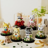 Concord Hot 403PCS Blok Bangunan Hewan Puzzle Plastik ABS Mainan DIY dengan Penutup Debu Dekorasi Meja untuk Anak-anak & Dewasa Usia 7+