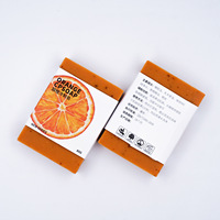 Savon à l'acide kojique fait à la main 100g Orange douce barre de bain solide à froid huile essentielle de fleur d'oranger soins de la peau à base de plantes nettoyant pour le visage