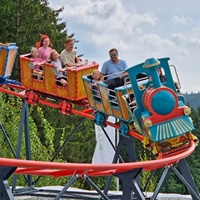 Manège de montagnes russes mobile haute capacité pour parcs d'attractions et fêtes foraines