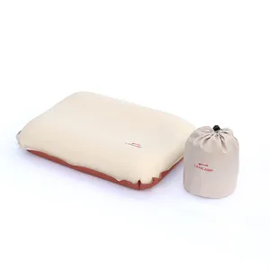 Acampamento ao ar livre portátil travesseiro inflável automático Travesseiro auto inflável personalizado travesseiros de pescoço infláveis para viagens
