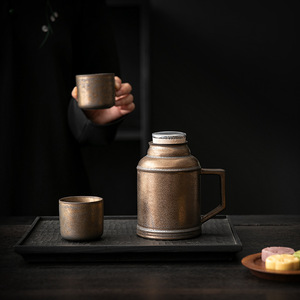 Théière isotherme rétro Shangyan avec couvercle, ensemble de thé Kung Fu, une théière et deux tasses pour le thé de l'après-midi, idéal comme cadeau - Product Image 3