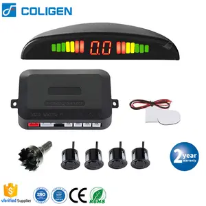 Sensor de estacionamento automotivo, sistema universal inteligente frontal e traseiro, 4 sensores, conjunto de auxílio de estacionamento