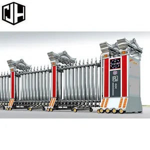 201 automatic stainless steel retractable garden gate made in china