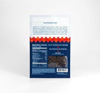 Pochette alimentaire à fermeture éclair d'impression numérique sac à fond plat de conception personnalisée emballage de viande séchée de boeuf avec impression UV