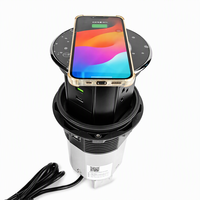Wasserdichte US/UK/AU-Standard Kabellose Lade-Multimedia-Steckdose mit Motorisierter Hebefunktion für Büromöbel und Kücheninseln
