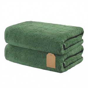 Serviette de Bain et de Cuisine en Microfibre Absorbante Épaisse en Velours Corail avec Boucle de Suspension pour la Maison - Product Image 3