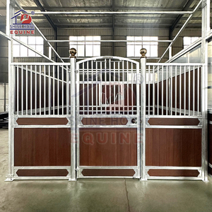 Box <span class=keywords><strong>per</strong></span> Cavalli Classici in Acciaio con Pannelli in Bambù <span class=keywords><strong>per</strong></span> Equitazione e Allevamento - Product Image 5